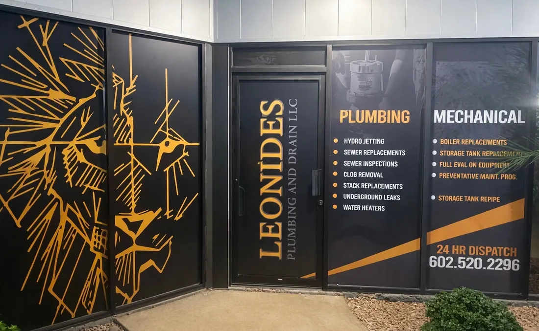 Leonides Plumbing and Drain office entrance